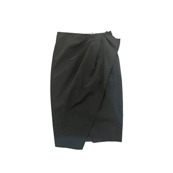 Adele Ruched Detail Pencil Skirt Medium M Lined Back Zip Gray Career - Picture 2 of 4